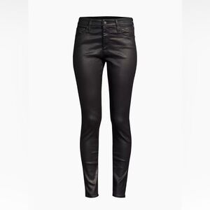 AG Farrah High-Rise Ankle Faux Leather Skinny Pants. Size 27R